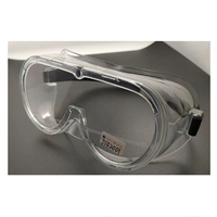 Safety Glasses Anti Fog Ansi z87.1 PC Lens Anti Saliva PVC Clear Protective Medical Goggles for Hospital